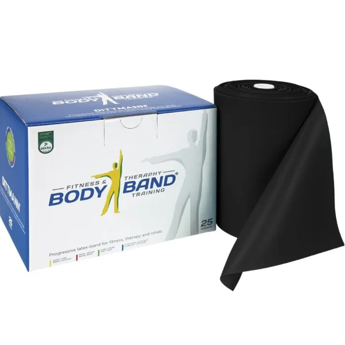 BodyBand 25 mtr Zwart (zeer zwaar)