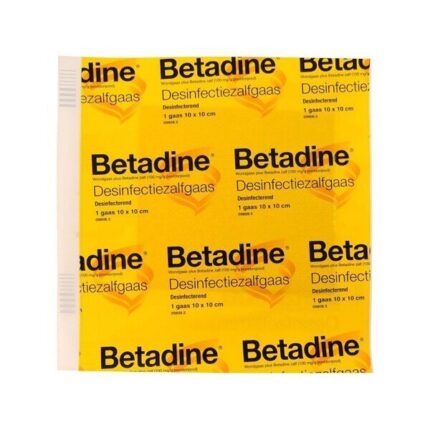 Betadine zalfgaas 10 x 10 cm per stuk