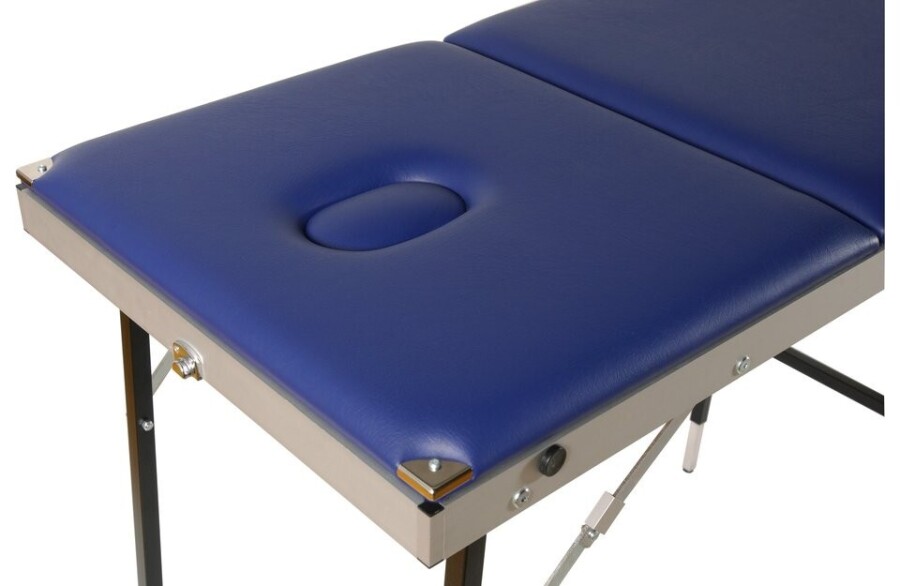 Koffer massagebank 70 cm breed 3 delig / met uitsparing