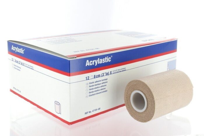 Acrylastic 8 cm x 4.5 mtr kleefbandage 12 pack